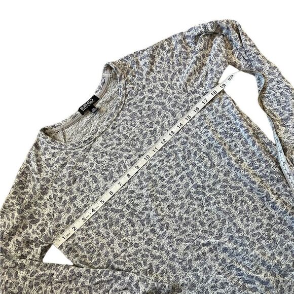 BUFFALO Grey & Purple Leopard Print Long Sleeve Crew Neck Casual Knit Top S - Picture 6 of 8